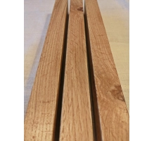 3D декоративни ламели за стена и таван, дървена летва (ДЪБ WOTAN) 16x28 мм
