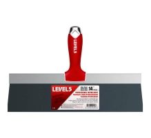 35 см Шпакла за гипсокартон от синя стомана, мека дръжка LEVEL5 5-128