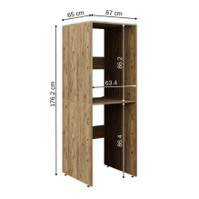 Шкаф за пералня и сушилня ECO, ДЪБ, 176x67x65 см