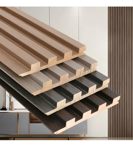 GRILL стенен панел, масивно дърво, водоустойчив, КАФЕ, 147x2750 мм (0.40 м²)