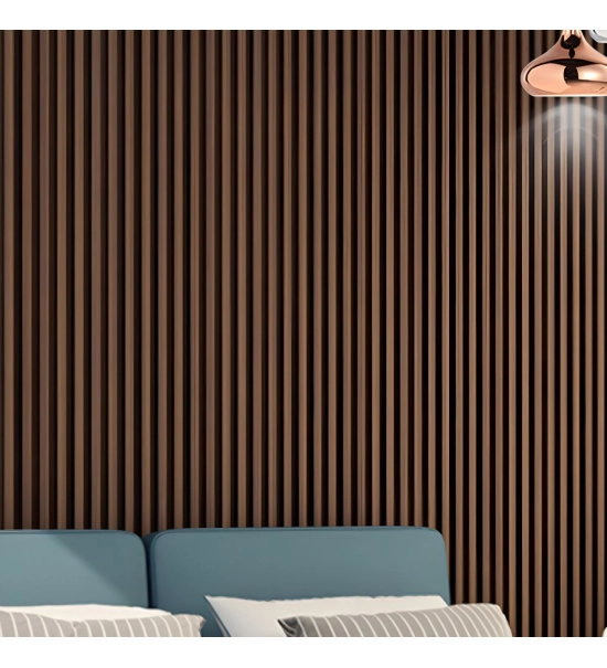 GRILL стенен панел, масивно дърво, водоустойчив, КАФЕ, 147x2750 мм (0.40 м²)